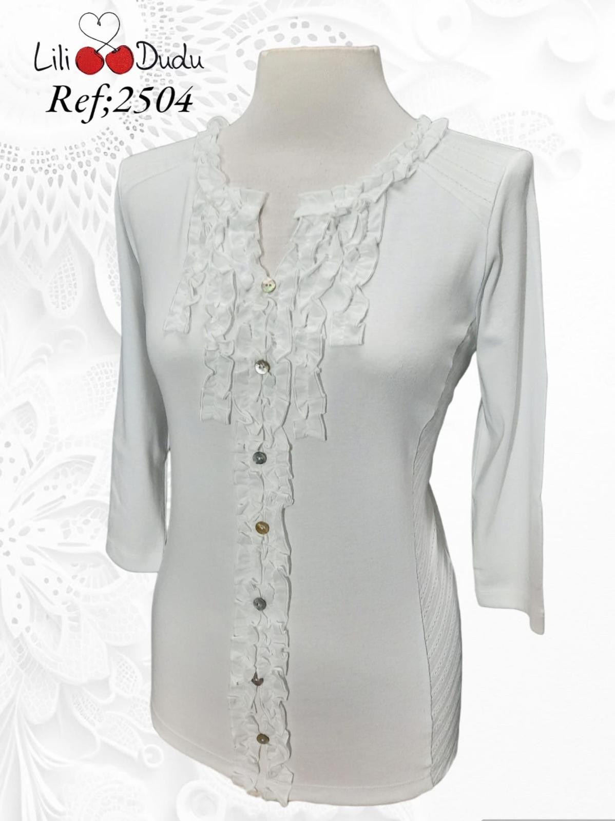 Camisa blanca chorreras mujer deals