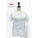 Camiseta bordada blanca de mujer Lili Dudu 