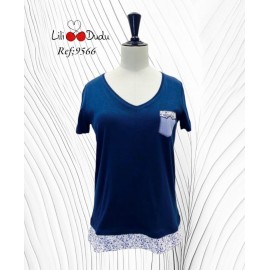 Camiseta mujer lili dudu pico +colores