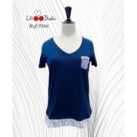 Camiseta mujer lili dudu pico +colores