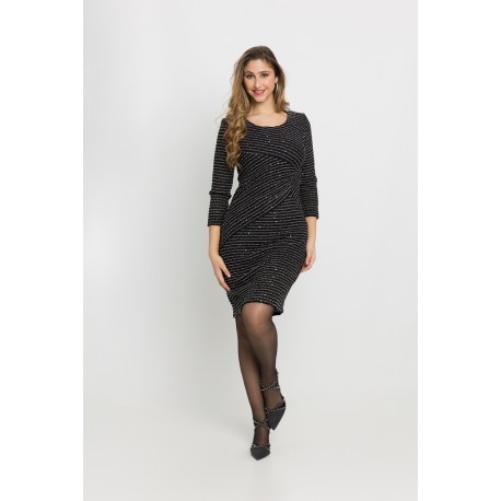 VESTIDO NEGRO CON LENTEJUELAS DE MUJER BOGUAR