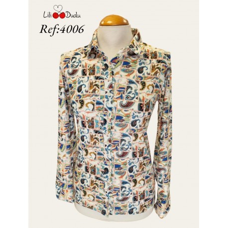 CAMISA ESTAMPADA MUJER LILI DUDU