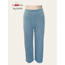 PANTALON ANCHO DE PUNTO MUJER LILI DUDU +COLORES