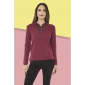 Jersey de mujer con cuello polo y manga larga Juper +colores