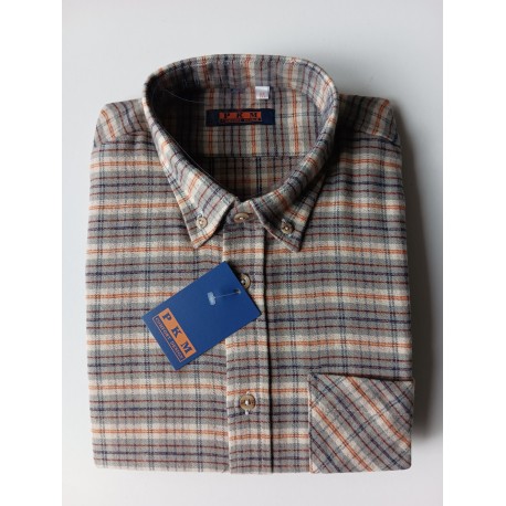 CAMISA FRANELA  HOMBRE CUADROS PKM 